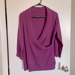 AB Studio V-Neck 3/4 Sweater - Size L